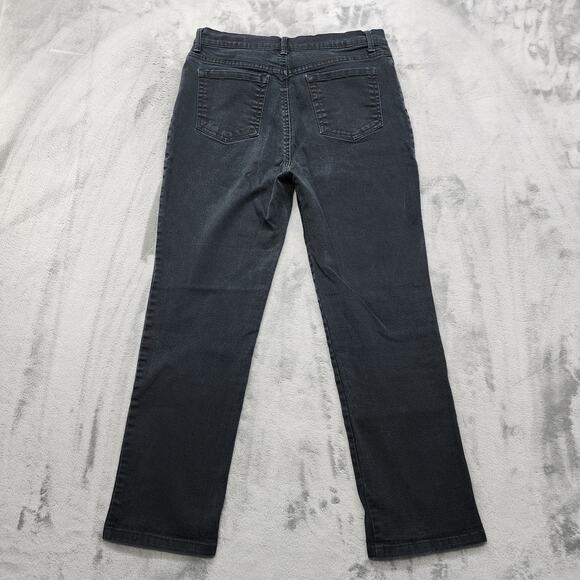 Gloria Vanderbilt Jeans Womens 12P PETITE Faded Black Amanda High Rise Slim Leg - Picture 4 of 16